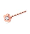 Stone Flower Shaped Straight Nose Stud NSKA-20